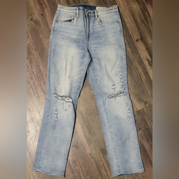 NWT BlankNYC The Madison Crop, lightwash, distressed ripped, straight leg, Sz 26 - Picture 6 of 12